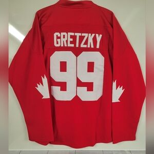 Team Canada Wayne Gretzky #99 Red Jersey, Canada Cup, Large